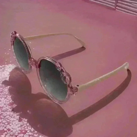 Pink Glitter Little Girl Sunglasses - Picture 2 of 3